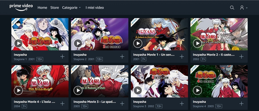 Inuyasha Amazon Prime Video